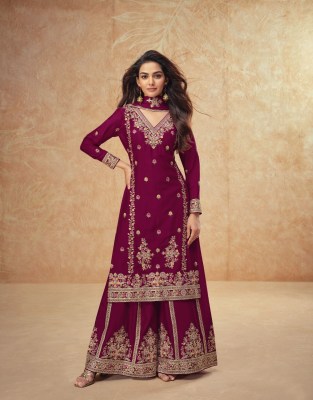 Guzarish By Aashirwad Premium Chinon Silk Sharara Suit Catalogue at low price fancy sharara suit Catalogs