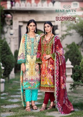 Guzarish by Riaz Art pure karachi lawn camric printed karachi suit catalogue Riaz Arts