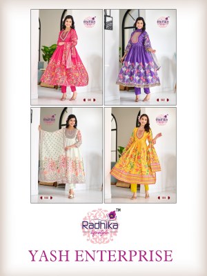 Guzarish vol 1 by Radhika life style chinon printed hand work fancy anarkali suit catalogue at amavi expo fancy Anarkali suit catalogs