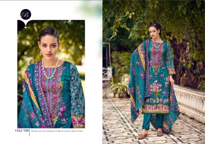 Guzarish vol 19 by Belliza Pure Cotton Digital printed Embroidered unstitched suit collection dress material catalogs