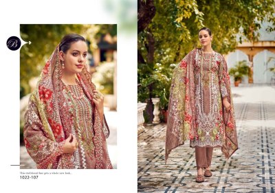 Guzarish vol 19 by Belliza Pure Cotton Digital printed Embroidered unstitched suit collection dress material catalogs