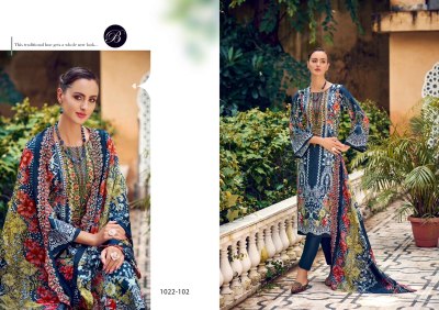 Guzarish vol 19 by Belliza Pure Cotton Digital printed Embroidered unstitched suit collection dress material catalogs