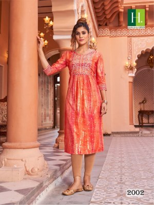 H DOT by HIRWA presents latest Catalog shibori vol 5 Naira Cut Festive Wear Kurtis with Embroidery Work at wholesale rate kurtis catalogs