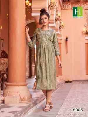 H DOT by HIRWA presents latest Catalog shibori vol 5 Naira Cut Festive Wear Kurtis with Embroidery Work at wholesale rate kurtis catalogs