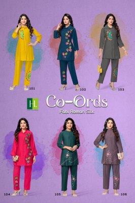 H DOT by Hirwa presents latest catalog roman silk Co Ord sets kurtis catalogs