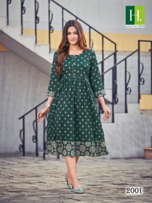 H dot by Hirwa presents new rayon pleats kurti catalog  kurtis catalogs