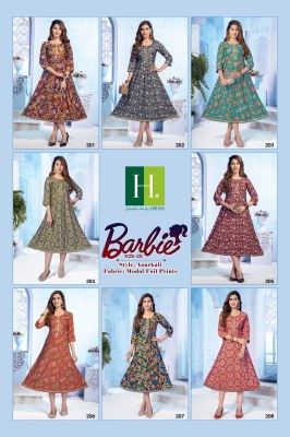 H dot by hirwa barbie vol 2 presents latest Anarkali kurti Catalog at wholesale price kurtis catalogs