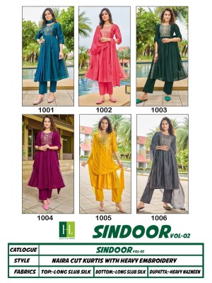 H dot by hirwa presenting sindoor vol 2 Naira Cut Festive wear Kurtis with Heavy Embroidery Work pant and dupatta catalog at wholesale price readymade suit catalogs