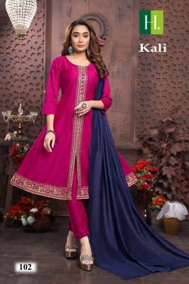 H dot hirwa by Kali presents latest cut 3 Piece anarkali suit  catalog at wholesale price readymade suit catalogs