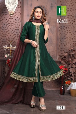 H dot hirwa by Kali presents latest cut 3 Piece anarkali suit  catalog at wholesale price readymade suit catalogs