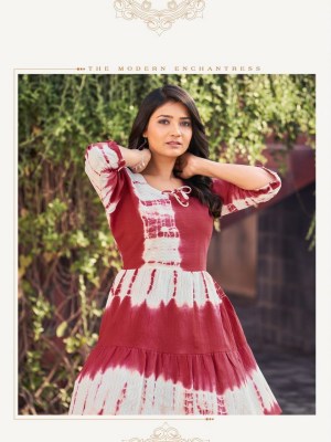 H dot hirwa by Shirley present cotton chikan with tie and dye printed tunic catalogue at wholesale price  kurtis catalogs