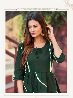 H dot hirwa by Shirley present cotton chikan with tie and dye printed tunic catalogue at wholesale price  kurtis catalogs