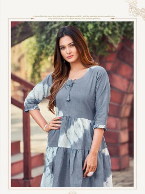 H dot hirwa by Shirley present cotton chikan with tie and dye printed tunic catalogue at wholesale price  kurtis catalogs