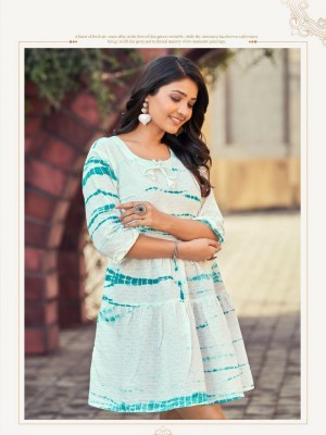 H dot hirwa by Shirley present cotton chikan with tie and dye printed tunic catalogue at wholesale price  kurtis catalogs