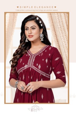 H dot hirwa by jhalak ALIA Cut Festive wear Kurtis with Heavy Embroidery catalog at wholesale rate kurtis catalogs