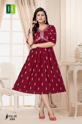 H dot hirwa by jhalak ALIA Cut Festive wear Kurtis with Heavy Embroidery catalog at wholesale rate kurtis catalogs