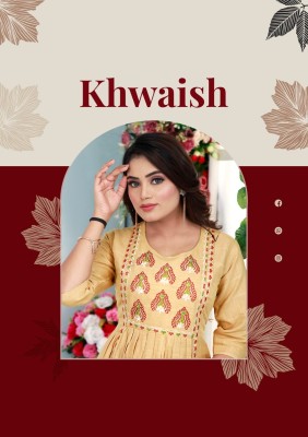 H dot hirwa by khwaish heavy bombay reyon weaving flared kurti catalog at wholesale price kurtis catalogs