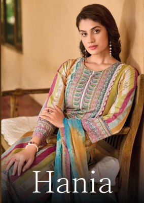 Hania by Kilory trendz pure lawn cotton with fancy lace unstitched dress material catalogue at low rate Kilory trendz