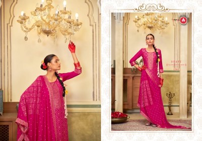 Hanshika by Triple A viscose maslin reyon unstitched dress material catalogue dress material catalogs