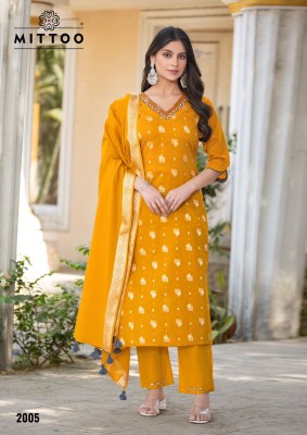 Hansika by Mittoo Cotton thread Hand work Top bottom and dupatta catalogue at affordable rate readymade suit catalogs