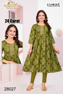 Hariyaali by 24 carat vol 6 two tone reyon tie printed kurti catalogue at affordable rate kurtis catalogs