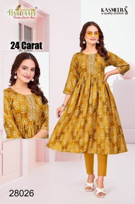 Hariyaali by 24 carat vol 6 two tone reyon tie printed kurti catalogue at affordable rate kurtis catalogs