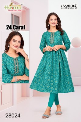 Hariyaali by 24 carat vol 6 two tone reyon tie printed kurti catalogue at affordable rate kurtis catalogs