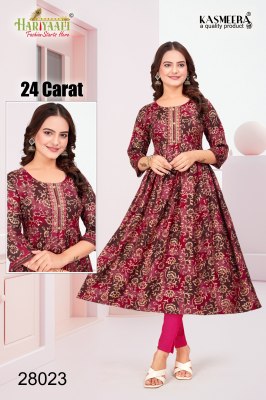 Hariyaali by 24 carat vol 6 two tone reyon tie printed kurti catalogue at affordable rate kurtis catalogs