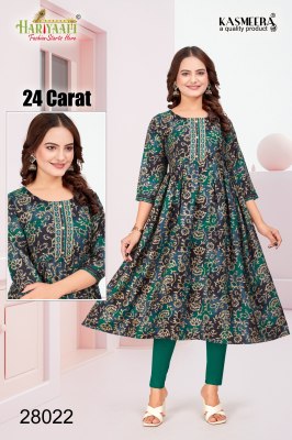 Hariyaali by 24 carat vol 6 two tone reyon tie printed kurti catalogue at affordable rate kurtis catalogs