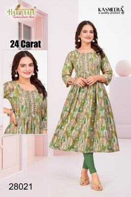 Hariyaali by 24 carat vol 6 two tone reyon tie printed kurti catalogue at affordable rate kurtis catalogs