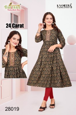 Hariyaali by 24 carat vol 6 two tone reyon tie printed kurti catalogue at affordable rate kurtis catalogs