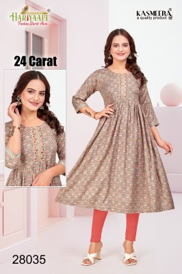 Hariyaali by 24 carat vol 6 two tone reyon tie printed kurti catalogue at affordable rate kurtis catalogs