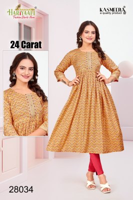 Hariyaali by 24 carat vol 6 two tone reyon tie printed kurti catalogue at affordable rate kurtis catalogs