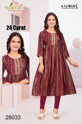 Hariyaali by 24 carat vol 6 two tone reyon tie printed kurti catalogue at affordable rate kurtis catalogs