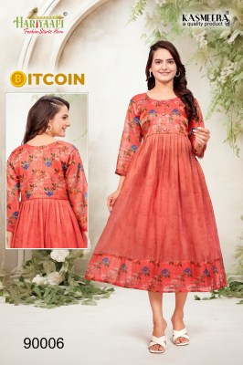 Hariyaali by Bitcoin tissu silk with digital printed kurti catalogue at affordable rate kurtis catalogs