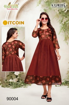 Hariyaali by Bitcoin tissu silk with digital printed kurti catalogue at affordable rate kurtis catalogs