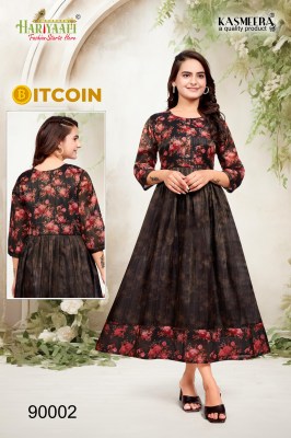 Hariyaali by Bitcoin tissu silk with digital printed kurti catalogue at affordable rate kurtis catalogs