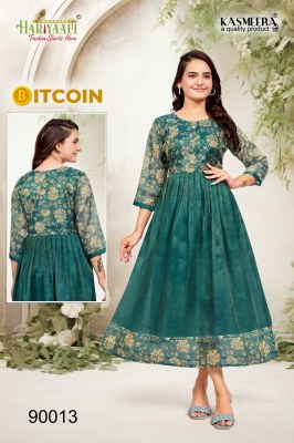 Hariyaali by Bitcoin tissu silk with digital printed kurti catalogue at affordable rate kurtis catalogs