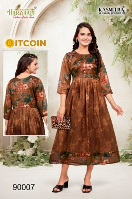 Hariyaali by Bitcoin tissu silk with digital printed kurti catalogue at affordable rate kurtis catalogs