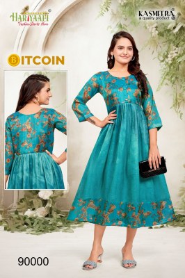 Hariyaali by Bitcoin tissu silk with digital printed kurti catalogue at affordable rate kurtis catalogs