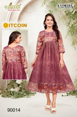 Hariyaali by Bitcoin tissu silk with digital printed kurti catalogue at affordable rate kurtis catalogs