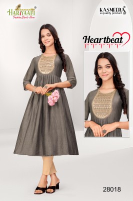 Hariyaali by Heartbeat vol 2 beautiful embroidered neck fancy kurti catalogue at affordable rate  kurtis catalogs