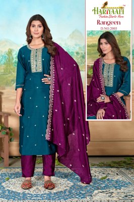 Hariyaali by Rangeen beautiful embroidered readymade suit catalogue at amaviexpo  readymade suit catalogs