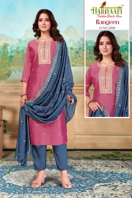 Hariyaali by Rangeen beautiful embroidered readymade suit catalogue at amaviexpo  readymade suit catalogs