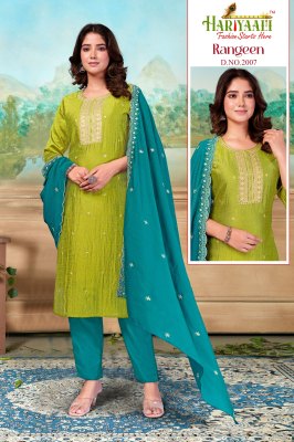 Hariyaali by Rangeen beautiful embroidered readymade suit catalogue at amaviexpo  readymade suit catalogs