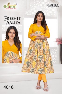 Hariyaali by freehit aaliya vol 4 by reyon shiffali aalia pattern kurti catalog at wholesale rate kurtis catalogs