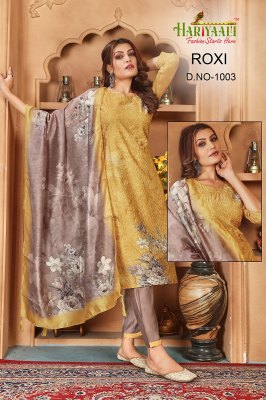 Hariyaali from roxi by kasmeera super quality fabric top bottom and dupatta catalogue at wholesale price Hariyaali Kurti 