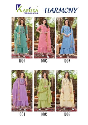 Harmony by Karissa heavy cotton with neck embroidered readymade suit catalogue readymade suit catalogs