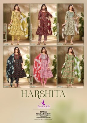 Harshitha by Mayra capsule printed umbrella anarkali suit catalogue at affordable rate  fancy Anarkali suit catalogs