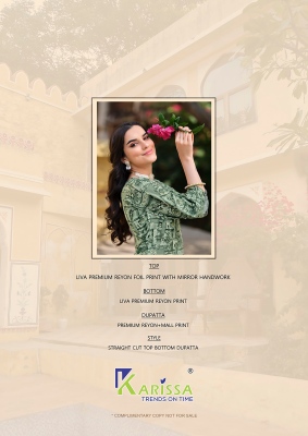 Haseena by Karissa reyon foil printed kurti pant and dupatta catalogue readymade suit catalogs